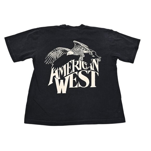 Cherry LA Other - Cherry LA Black Tee with White "American West" Eagle Graphic